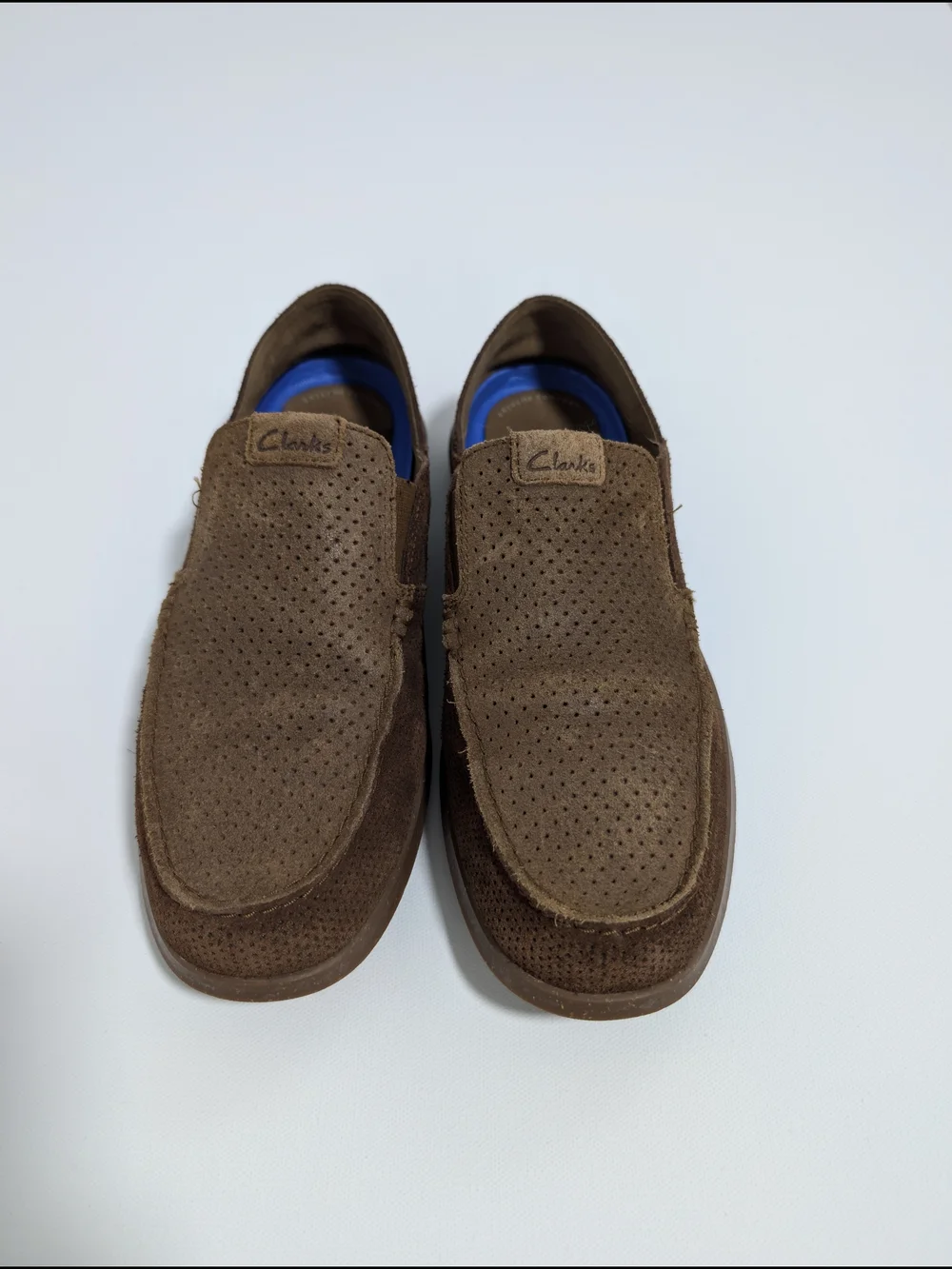 Clarks Collection Men's Brown Suede Slip-On Casual Loafers US 8 UK 7 EU 41 G